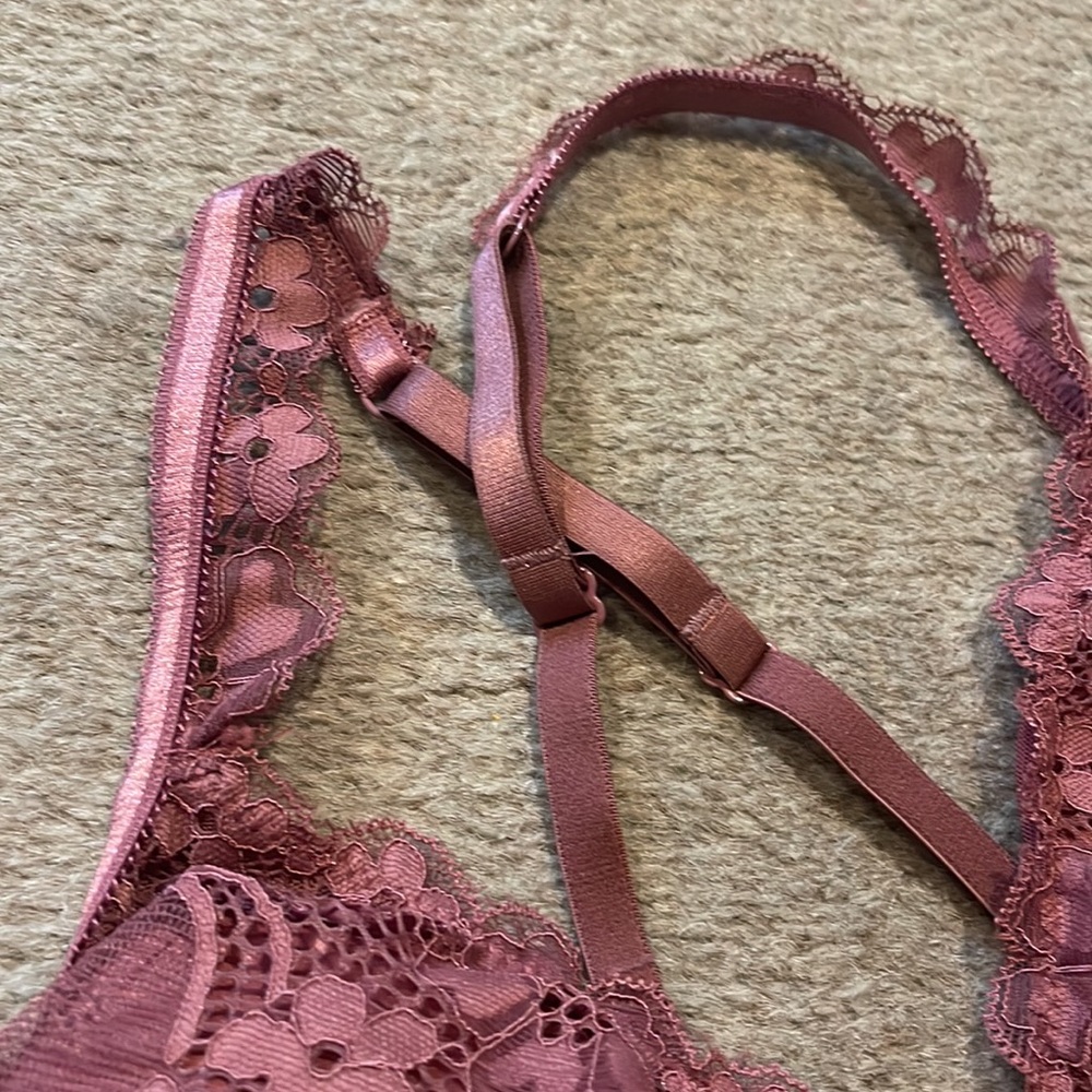 Sophie b. Lace Bralette dusty rose size M - Picture 3 of 7
